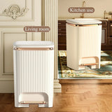Popxstar  9/12L Wastebasket Pressing Type Recycle Bin with Pedal Lid Luxury Large Capacity Trash Bin Home Use Bathroom Kitchen Trash Can
