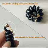 popxstar Creative Magic Hair Weaving Artifact Telephone Line Hair Band For Women Girls Elastic Rubber Band Tied Fashion Hair Accessories