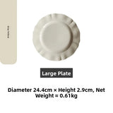 Popxstar  Camus Say Classic Medieval Sle Dert And Main Course Plate Sal Plate Cerc Pure Color French Sle Dining Utensils