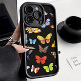 Popxstar INS Retro Butterfly Silicone Phone Case For Samsung A54 5g Case A52 A55 A32 A24 A34 A53 A23 A15 S24 S25 S23 Ultra S21 FE Cover