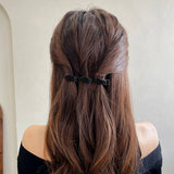 Popxstar 1/2pcs Flocked Bangs Hair Clip Black Headwear Women Cute Barrettes Hairgrip Alice Braided Fashion Hairpins Hair Accessories