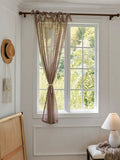 Japanese style linen foreign trade minimalist curtains, bedrooms, halls, kitchens, translucent half cut door curtains