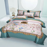 Popxstar  Premium 1000TC Egyptian Cotton Luxury Bedding Set Boho Style Digital Printing Duvet Cover Flat/Fitted Bed Sheet Pillowcases 4Pcs