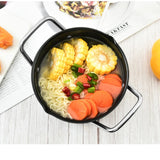 Popxstar  Carbon Steel Bean Pot Camping Cookware Set Noodle Pot Outdoor Dutch Oven Saucepan Soup Pot for Hiking/BBQ Portable Cookware Gift
