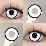 Popxstar  Anime Cosplay Colored Contact Lenses  Red Lens Blue Pupils Halloween MakeUp Beauty Women Cosplay Colorful Lenses