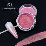Popxstar Aurora Pearl Nude Pink White Nails Glitter Dust Chrome Moonlight White Rubbing on Powder Shell Mirror Pigment Nail Art Supplies
