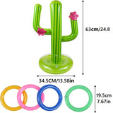 Popxstar Outdoor Swimming Pool accessories Inflatable Cactus Ring Toss Game Set Floating Pool Toys Beach Party Supplies Party Bar Travel