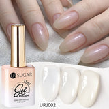 popxstar UR SUGAR 15ml Jelly Milky White Translucent Color Gel Polish Semi Permanent UV Gel Nail Art Soak Off Gel Varnish Latest Fashion