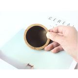 Popxstar 1Pc Pure Wood Makeup Mirror Portable Mirror Round Cosmetic Mirror Pocket Compact Mirror Travel Accessories Women Beauty Tool