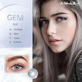 Popxstar  1Pair Contact Lenses For Eyes Color Natural Blue Brown  Beauty Yearly Cosmetic Contacts Eyes Makeup Eye Contacts Lens