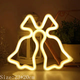 Popxstar Christmas Gift Box Led Neon Sign Wall Light Santa Claus Coming Bedroom Kids Living Room Bar Party Wedding Decoration Night Lamp
