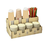 Multi-Cell Disposable Paper Cup Storage Shelf Space Saving Large Capacity Paper Cup Dispenser Durable Cup Straw Storage Rack