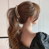 Popxstar Matte Vintage Banana Clip for Curly Long Straight Short Hair Claw Women Girls Hair Styling Ponytail Holder Hairpin Clamp Grip
