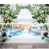 Popxstar White Pleated Table Skirt Wedding Backdrop Curtains Table Cothes for Birthday Banquet Stage Silk Table Skirting Event Party
