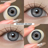1 Pair Color Brown Contact Lenses for Eyes Yearly Natural Looking Cosmetic Eyes Lenses Cosmetic Beauty Women Lenses