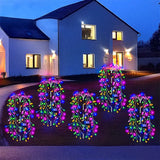 Popxstar  Outdoor LED Firework Christmas Decor Solar Lights Waterproof Garden Party Fairy Solar Lights for Landscape Lawn Pathway Patio
