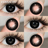1 Pair Natural Gray Lenses Color Contact Lenses Doll Black Big Eye Contacts Makeup Cosmetics Yearly Use Blue Color Lens