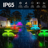 Popxstar Double Solar Jellyfish Light 7 Colors Solar Garden Lights LED Fiber Optic Lights Outdoor Waterproof Decoration Ground Lamp Hot