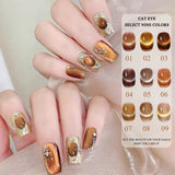Autumn Winter Blue Black Red Glass Bead Crystal Cat Eye Gel Nail Polish New Whitening High Density Sparkling Nail