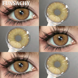1 Pair Black Lenses Natural Contact Lenses for Eyes Eye Contacts Brown Gray Lenses Yearly Cosmetic Women Lens