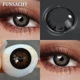 Popxstar  1 Pair Dark Brown Color Contact Lenses for Eyes New Natural Black Lens 14.5mm Big Diameter Eye Contacts Cosmetic Yearly