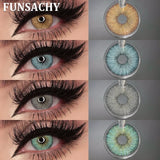 1 Pair Lucifer Series Color Contact Lenses for Eyes Natural Blue/Brown/Gray/Green Lens 14.5mm Big Eyes Contacts Yearly