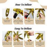 Popxstar Black and Gold Balloons Garland Arch Kit with Starburst Foil Balloons for Wedding Birthday Family Party Decorations Supplies