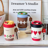 Twist-off Lid Double-drink Creative Coffee Cup High Appearance Level New Insulated Cup Portable, Cute and Simple Water Cup