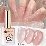 popxstar UR SUGAR 15ml Jelly Milky White Translucent Color Gel Polish Semi Permanent UV Gel Nail Art Soak Off Gel Varnish Latest Fashion