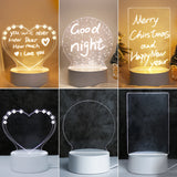 Popxstar Valentines Day Gift Note Board Creative Led Night Light Holiday Light With Pen Gift For Children Girlfriend Christmas Wedding Birthday Decor
