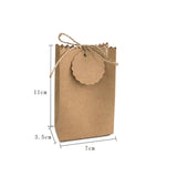 Popxstar 25/50Pcs Retro Kraft Paper DIY Gift Bag Jewelry Cookie Wedding Favor Candy Box Food Packaging Bag With Rope Birthday Party Decor