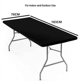 Popxstar 1pc Washable Rectangular Tablecloth Stretch Spandex Tablecloth Folding Table Cover  Wedding Washable Folding Table Cover
