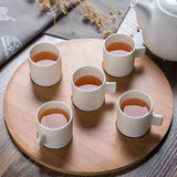 Popxstar  1Pc Creative Mini Ceramics Espresso Cup Professional Coffee Mug Home Office Kungfu Tea Cup Shot Glass Drinkware White/Black 60Ml