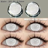 Popxstar  Cosplay Color Contact Lenses for Eyes Anime Eye Lens 1Pair White Black Lenses Contact Lenses Cosmetic Color Lens Eyes