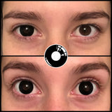 Popxstar 2pcs Halloween Colorful Contact Lenses Anime Cosplay Eye Lenses Multicolored Lenses Lenses White Black Red Lenses