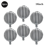 Popxstar  Racing Theme Party Decor Black and White Plaid Wheel Balloon Sport Car Traffic Light Balloon Kids Birthday Racing Party Supplies