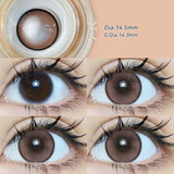 Popxstar  -2pcs Gradient Green Contact Lenses Natural Color Pupils Coffee Pearl Lenses Makeup Color Eye Lenses Brown Lens Gray Lens