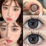 Popxstar 15mm Big Diameter Black Lenses 14.5mm Lenses  Colored Contact Lenses for Eyes Big Eye Lenses Natural Look Lenses