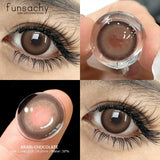 Popxstar  Color Contact Lenses for Eyes 1 Pair Gray Fashion Cosmetic Lenses Green Pupils Gray Natural Eye Contacts Women Eye Lens