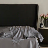 Popxstar  4Pcs Natural Lyocell Eucalyptus Fiber Soft Silky Bedding Set Luxury Embroidery Duvet Cover Bed Sheet/Fitted Sheet Pillowcases