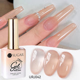 popxstar UR SUGAR 15ml Jelly Milky White Translucent Color Gel Polish Semi Permanent UV Gel Nail Art Soak Off Gel Varnish Latest Fashion