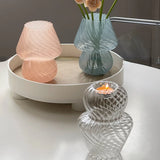 Popxstar Glass Vase Home Decoration Lamp Flower Vase Mushroom Vases Decorative Vase Hydroponic Vase Tealight Holder Aesthetic Room Decor