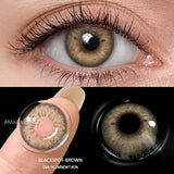 Popxstar  1Pair Contact Lenses for Eyes Color Natural Brown Beauty Yearly Cosmetic Contacts Eyes Makeup Eye Contacts Brown Lens