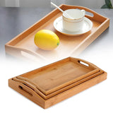 Popxstar  Solid Color Wooden Rectangular Dinner Plate Western Food Rectangular Square Snack Dessert Serving Tray Restaurant Bar Household