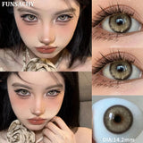 Popxstar  2pcs Colored Contact Lenses for Eye Natural Pupils Green Blue Contact Lenses Beauty Cosmetics High Quality Lens Yearly
