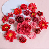 Popxstar Multicolor Mixed Artificial Flowers Silk Rose Fake Flowers for Home Decor Wedding Decoration DIY Craft Garland Bouquet Accessory