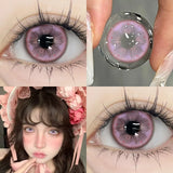 Popxstar 1Pair Colored Contact Lenses Cosplay Red Blue Purple Green Brown Grey Anime Lenses Halloween Beauty Cosmetic for Eye