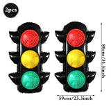Popxstar  Racing Theme Party Decor Black and White Plaid Wheel Balloon Sport Car Traffic Light Balloon Kids Birthday Racing Party Supplies