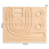 Popxstar  Wooden Flocked Beading Tray DIY Bracelet Necklace Jewelry Making Findings Beading Organizer Gray Bead Board Measuring Tools