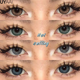 Popxstar Hot Sales Colored Pupils for Eyes Gray Natural Look Eye Contacts 1 Pair Brown Fashion Lenses Beauty Green Eye Color Lens